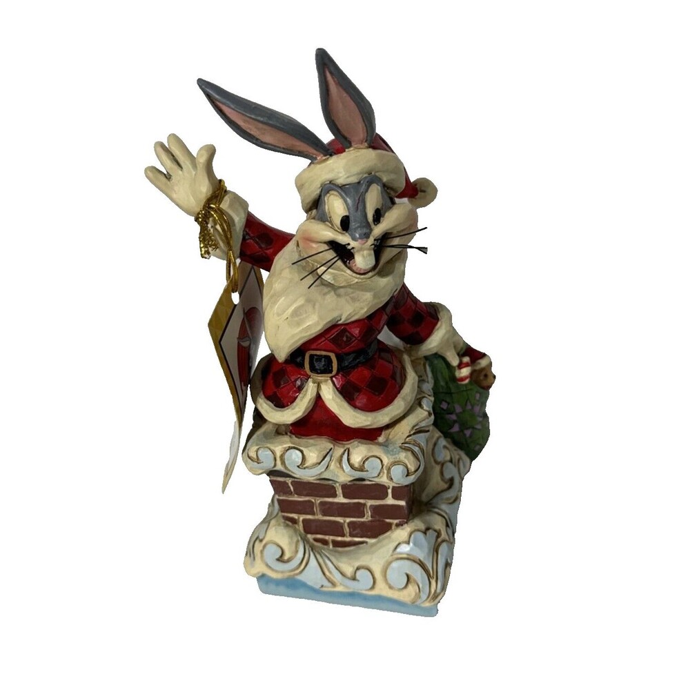 Jim Shore Looney Tunes, Bugs Bunny Christmas Up On The Roof 4052808 With Box